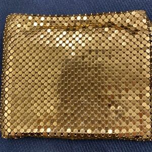 Gold mesh vintage evening mad money wallet